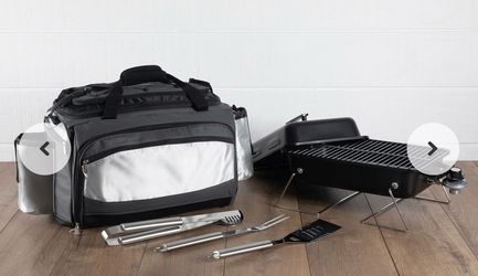 Portable Gas Grill Set with Cooler Bag