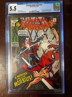 MARVEL AMAZING SPIDER-MAN #101 KEY! 1st App of MORBIUS- CGC 5.5 SLAB
