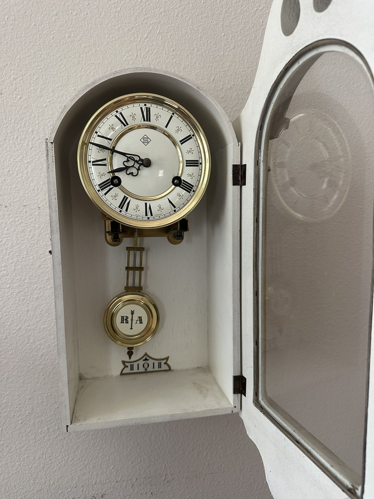 Vintage West Germany Clock Emil Schmeckenbecher Rare Wall Clock for