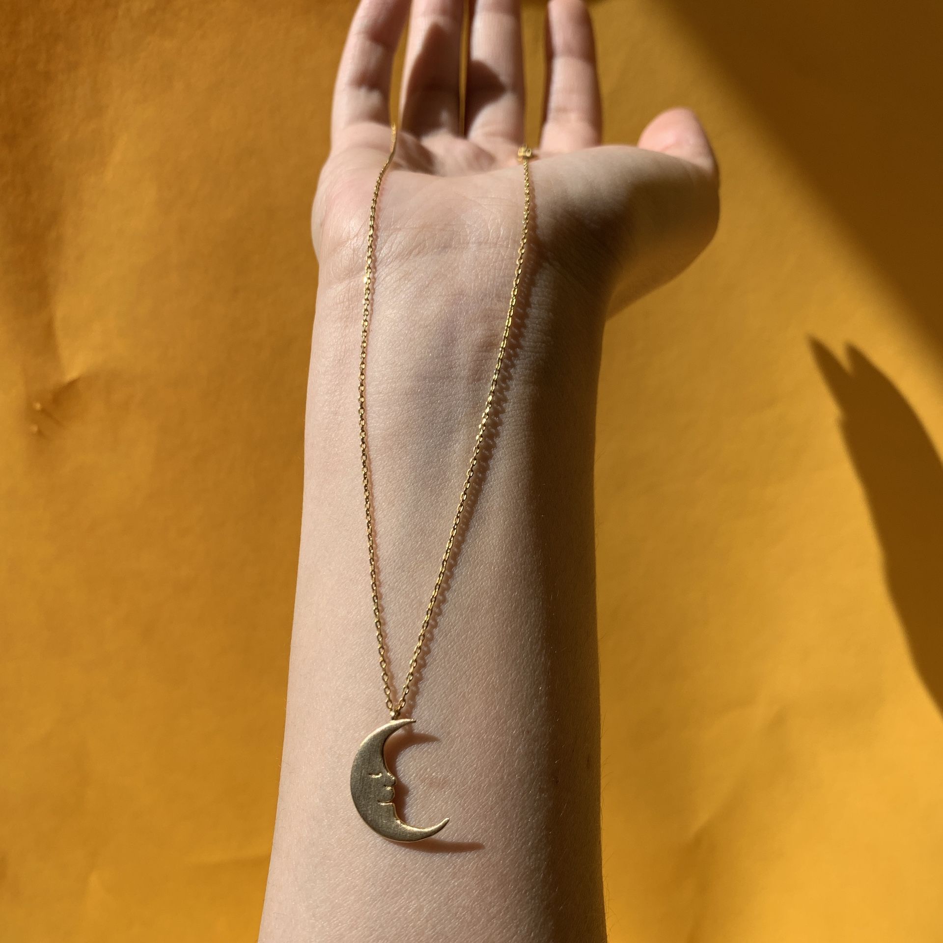 Pretty 14k gold plated chain and 🌙 charm