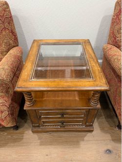 Wood Nightstand / End Table with Storage