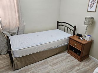 Single Bed With Matress, Almost New,