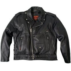 HOT LEATHER Classic men's leather jacket motorcycle sz 42