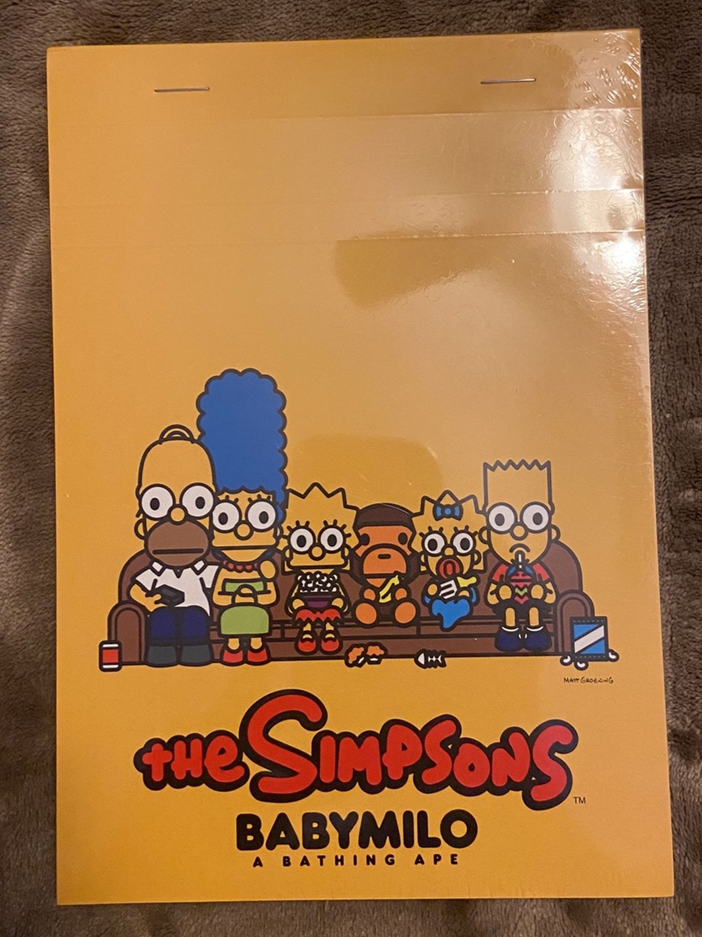 A BATHING APE THE SIMPSONS babymilo Note Book 20.5×14.7×0.9cm yellow bape New