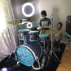 Custom Painted Drum Set