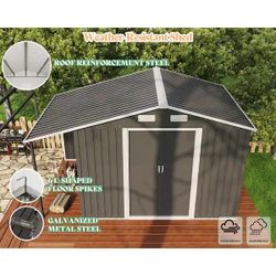 AMERLIFE 10x6 FT Outdoor Metal Shed.Product SpecificationsBrand/Manufacturer: AMERLIFESKU Identification: CHGA00012-YSS007-1A2A2