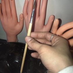 Bundle Acrylic Brush And Fake Hands And Hand Soak Cup 