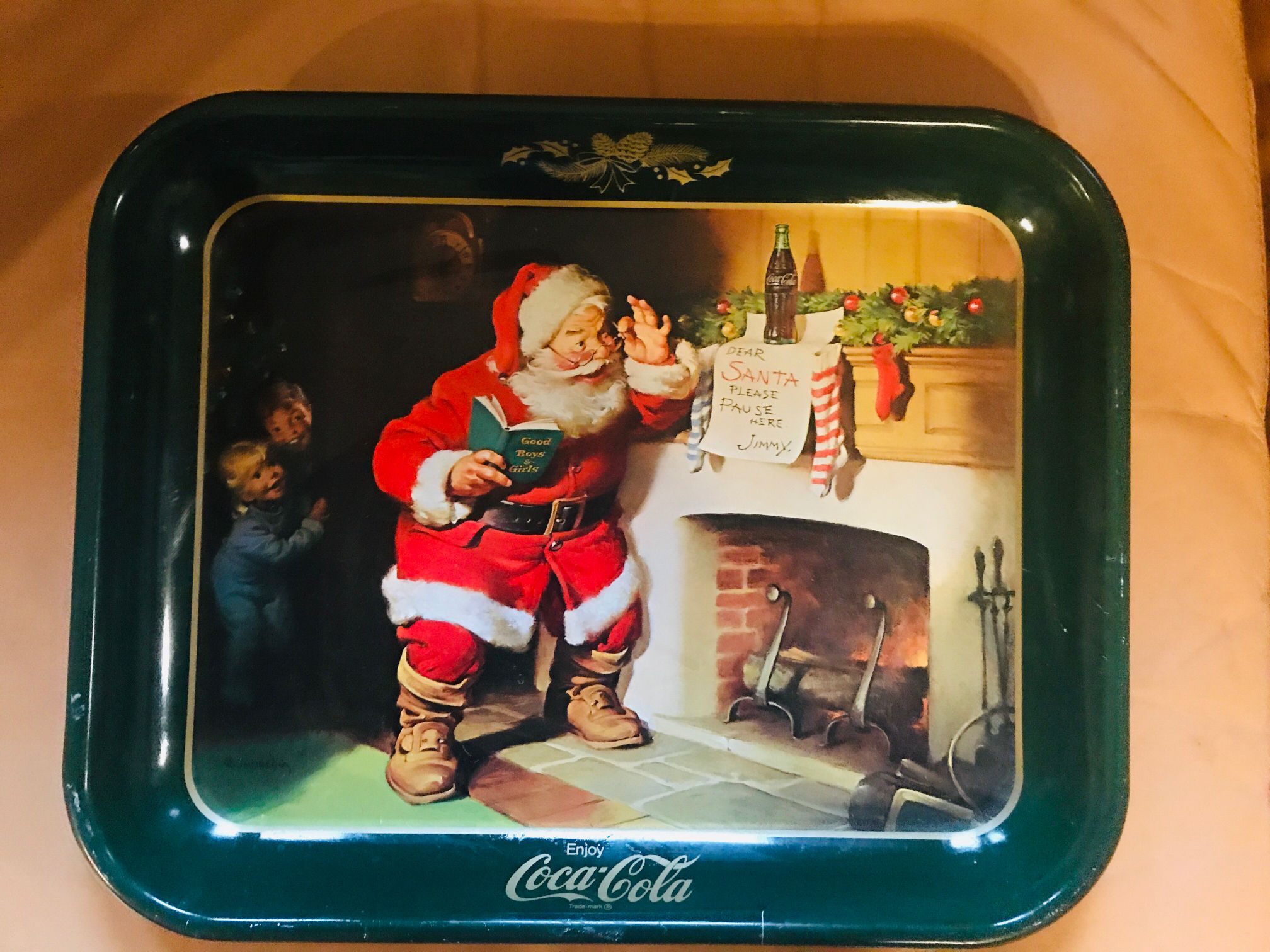 Coca Cola Santa Tray Coke
