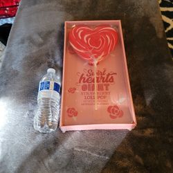 Swirl Hearts Giant Strawberry Lollipop!!