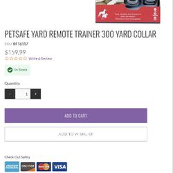 Pet Safe Remote Trainer    $100 Obo