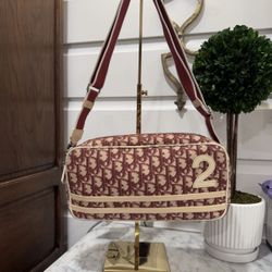 Red Dior Trotter Shoulder Crossbody Bag