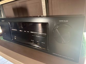Denon Receiver And Yamaha Subwoofer With Six Speakers.. All Wires Included