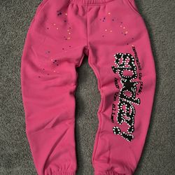 Pink Sp5der Sweatpants