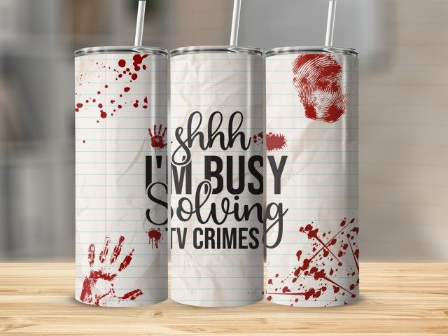 20oz True Crime "I'm Busy" Tumbler 