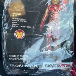 Marvel Avengers Iron Man Gamer versus Medium 8-10 5 Piece Costume 