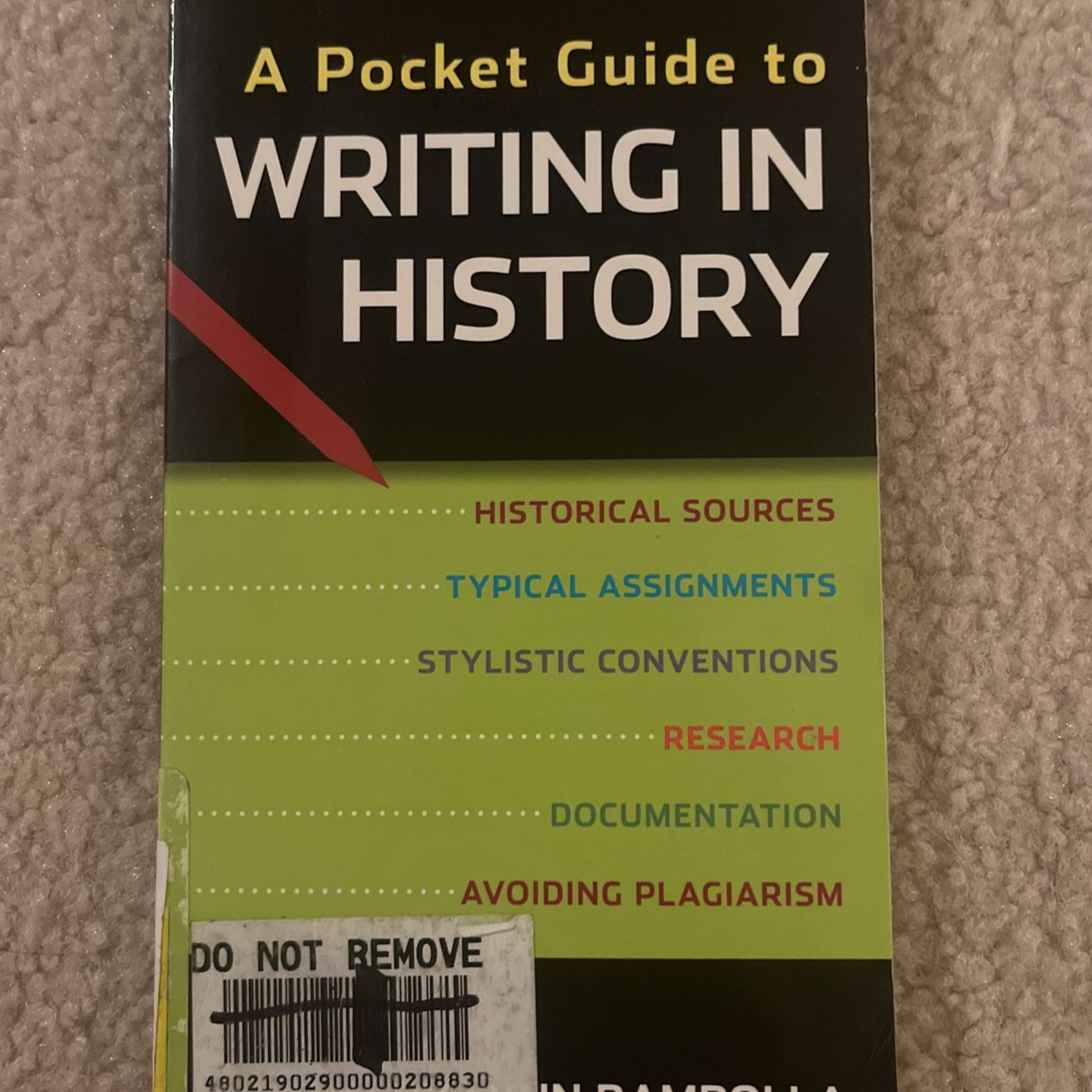 A Pocket Guide to Writing in History Rampolla for Sale in Issaquah