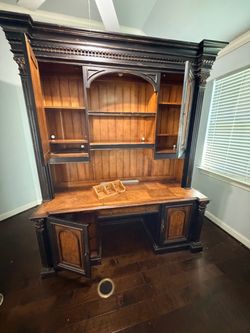 Large Executive Desk with Hutch Bookcase need gone asap