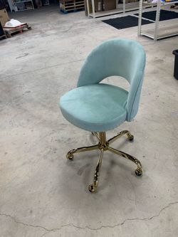 New Velvet Small Office Chair, Sage Green