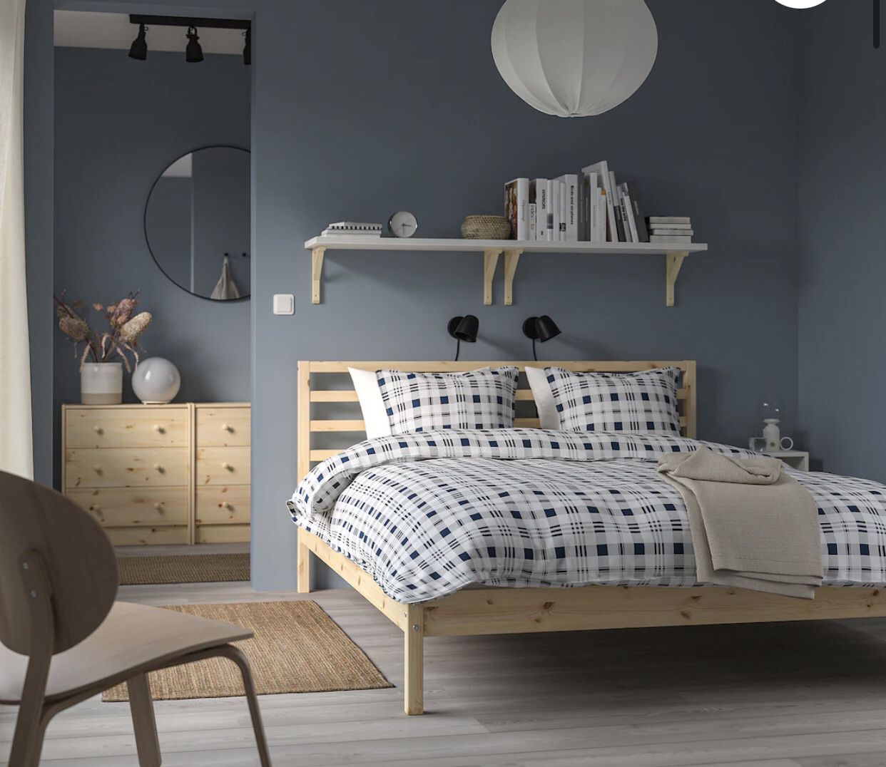Ikea TARVA Bed Frame - Queen, Tan