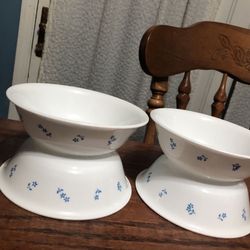 Vintage Provincial Blue Corn Flower Cereal Bowl