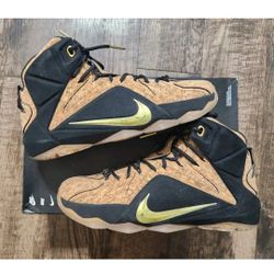 Brand New Nike LeBron James 12 EXT Cork Black Mens Size 10