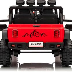Hikole 24V Ride on Car for Kids, 2 Seater Kids Electric Truck, Red