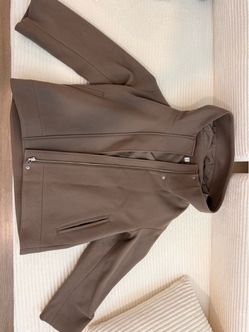 Brown Hooded Zip-Up Jacket