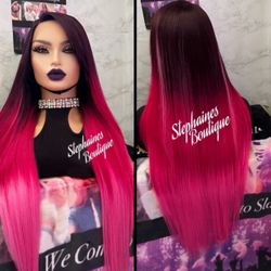 Human Hair Blended Lace Front Wig 