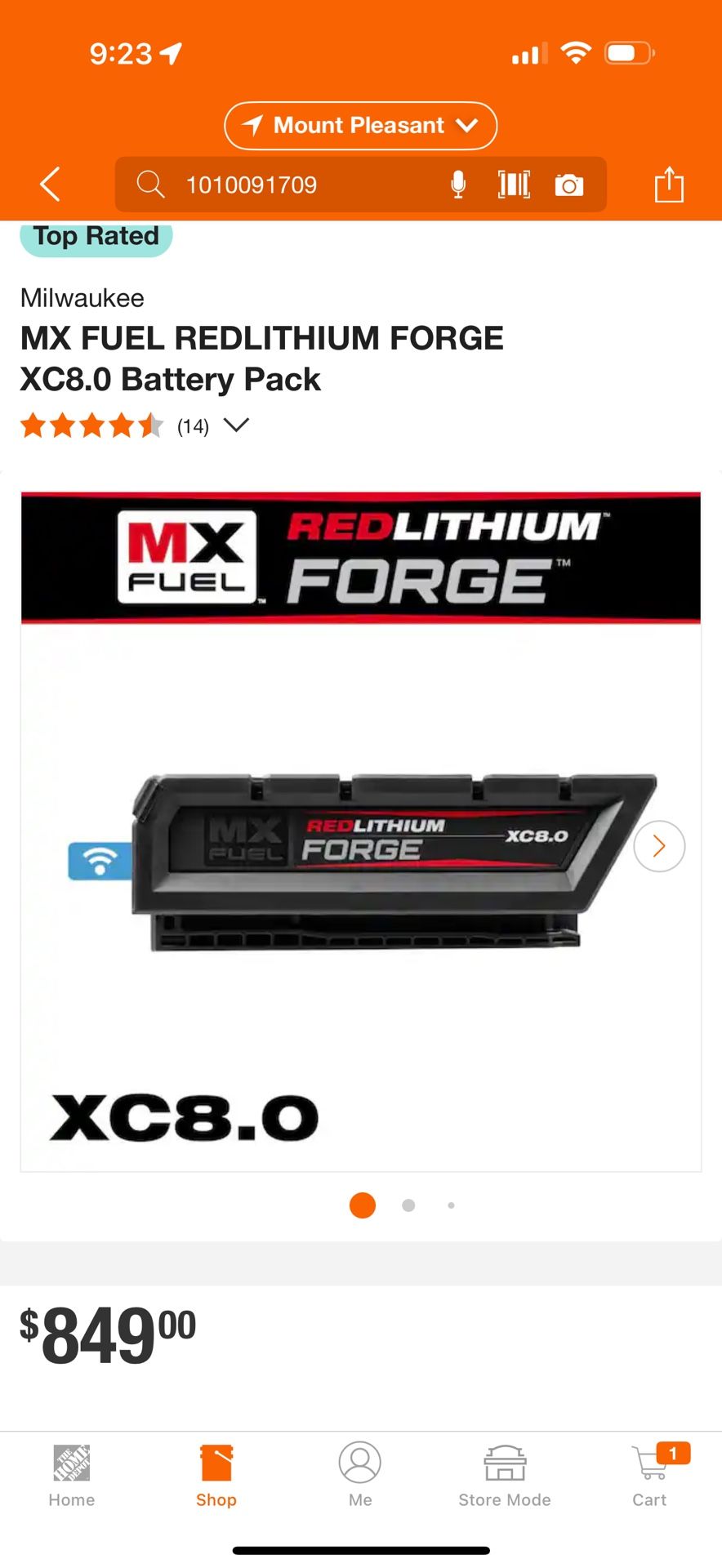 MX FUEL REDLITHIUM FORGE XC8.0 Battery Pack