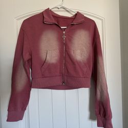 Pink Cropped Sweater 
