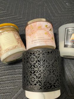 Candles and holder