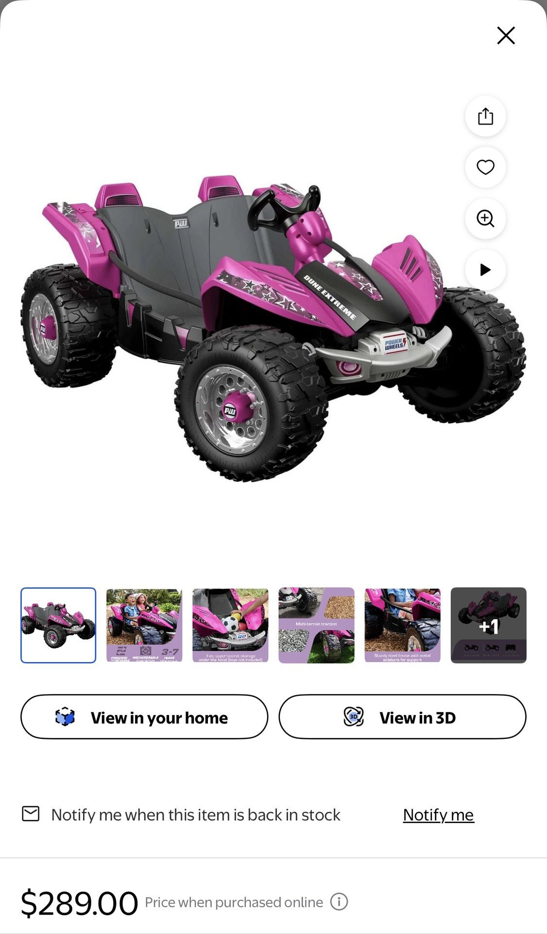 Power Wheels Dune Racer, Pink  Games