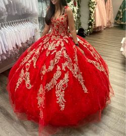 Red quinceañera dress