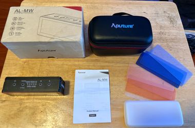 APUTURE AL-MW Mini LED Video Light – Waterproof, Complete Kit w/ Case, Filters & Box