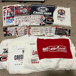 Huge Lot of Carolina Hurricanes Memorabilia - 60+ Rally Towels +