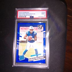 Anthony Richardson blue press proof PSA 9