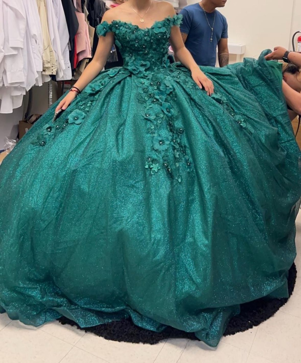 Emerald Green QuinceaƱera Dress