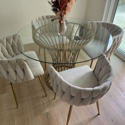 Glass Top Dining Table With Chairs