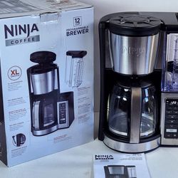 Ninja CE251 Programmable Brewer, with 12-cup Glass Carafe, Black and Stainless Steel Finish #435
