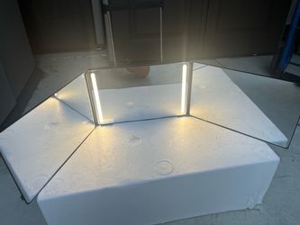 Tri-Fold Vanity Mirror with LED Lights