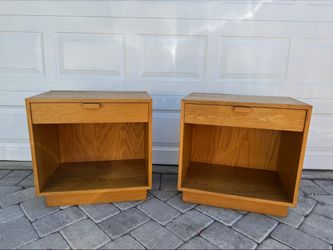 Antique Mid Century Modern Nightstands (Pair)