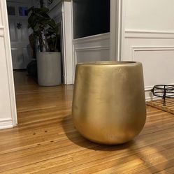 XXL Gold Satin Planter Pot (tree Size)