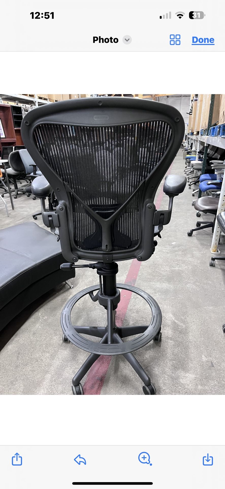 Herman Miller Aeron Drafting Stools Classic Ergonomic Desk