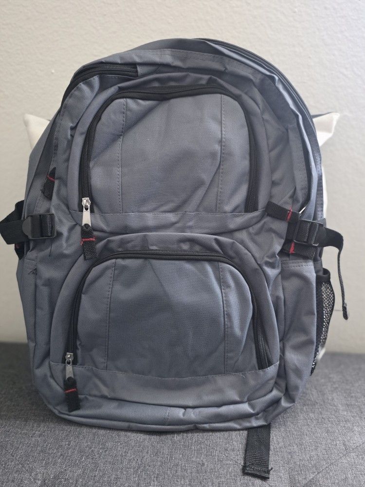 GREY AND BLACK TRIM BACK PACK