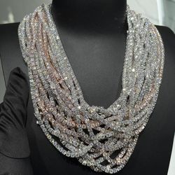 Top Quality VVS Moissanite Tennis Chains PASS DIAMOND TESTER