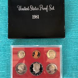 1981 New US Mint Proof Set Coins