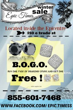 Diamond earrings buy one get one