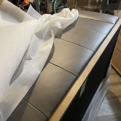 amazon brand rivet modern leather loveseat couch