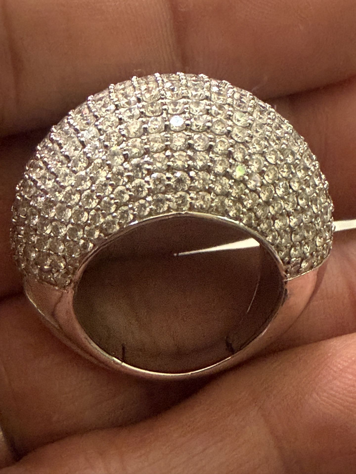 Real 14k White Gold Diamond Ring
