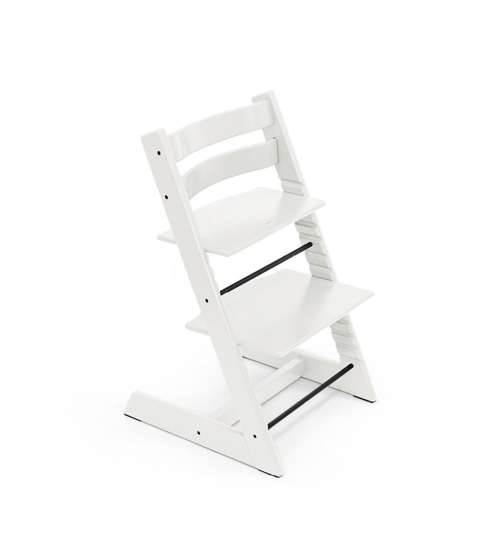 White Tripp Trapp High Chair with cushion & tray